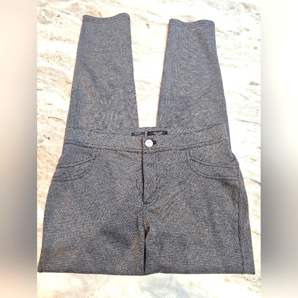 Simply Vera Vera Wang Houndstooth Skinny Pants Size M Black Gray Stretch Trouser